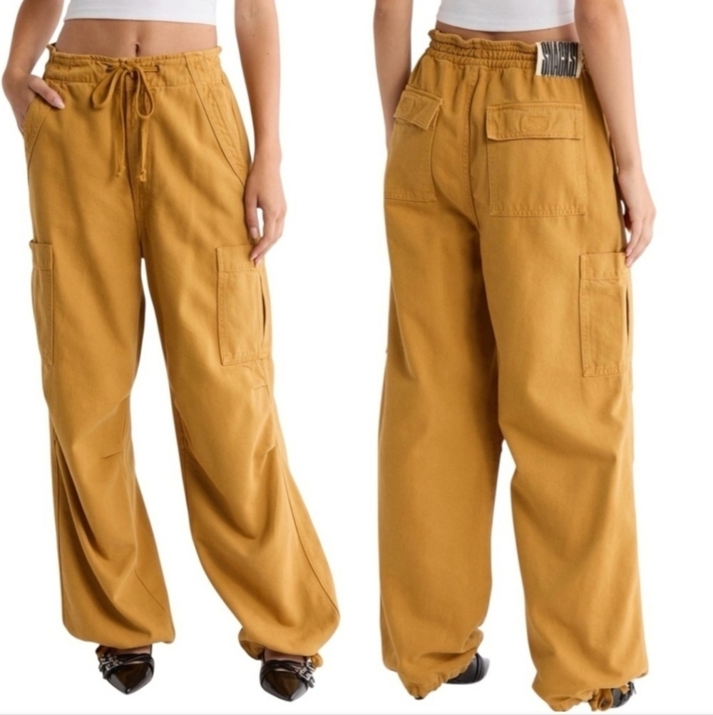 Mother The Munchie Nerdy Cargo Pants Wood Thrush Womens NEW